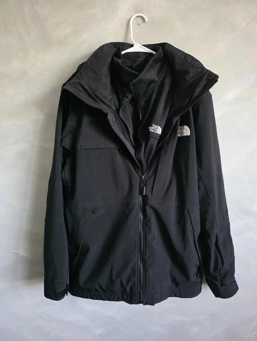 THE NORTH FACEMen's Apex Storm Peak Triclimate Jacket Sz L Black EUC